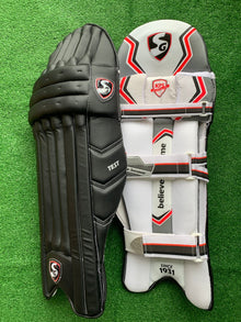  SG Test Black Cricket Battings Pads - Black